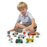 Wooden Vehicles and Traffic Signs