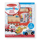 Rescue Vehicles Wooden Craft Kit. Created by Me!