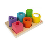 I WOOD SHAPES & SOUNDS 6-BLOCK PUZZLE (WOOD)