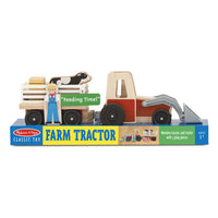 Classic Wooden Farm Tractor Play Set