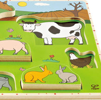 HAPE Farm Animals Wooden Stand Up Puzzle