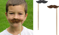 Silly Sticks - Barber Shop Mustache, Fu Manchu Mustache, Handlebar Mustache