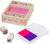 Wooden Stamp Set - Butterfly and Heart