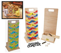Double Clickity Clack Coaster Wood- Primary, Pastel