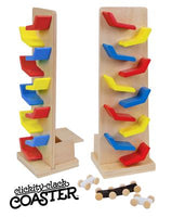 Single Clickity Clack Coaster Wood - Primary, Pastel