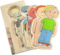 HAPE Your Body 5 layers wooden puzzle  -GIRL, BOY