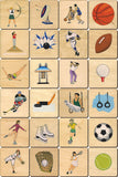 Sports, Dress Up memory tile - Made in USA