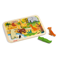 CHUNKY WOOD 3D PUZZLE -ZOO, FOREST, ANIMO, DINOSAURS, CONSTRUCTION, ARCTIC, VEHICLE