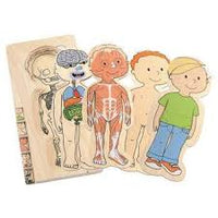 HAPE Your Body 5 layers wooden puzzle  -GIRL, BOY