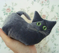 Grey Velvet Kitten - Handmade in CANADA
