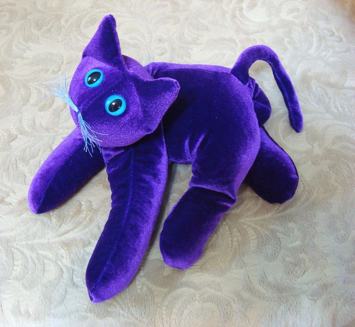 Purple cat plush toy hotsell