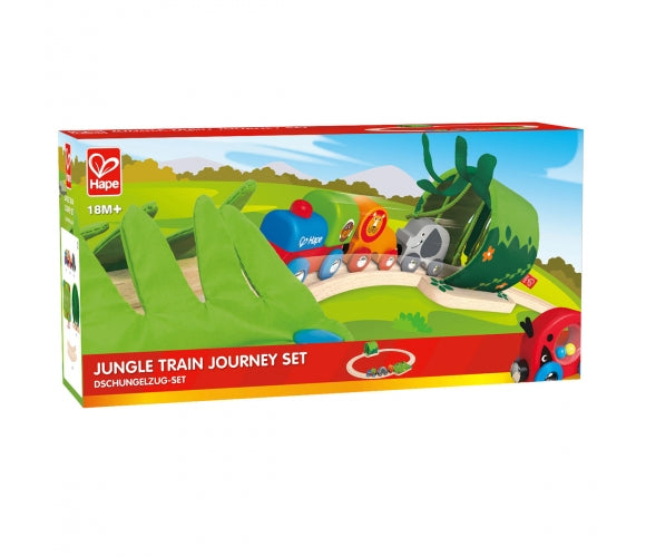 HAPE JUNGLE TRAIN JOURNEY SET WOODEN RAILWAY – Knotty Toys